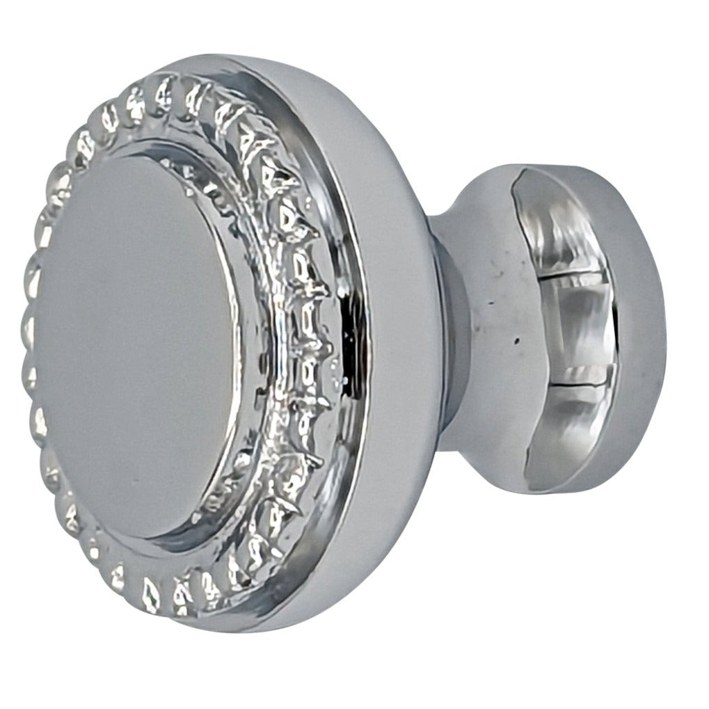 COPPER MOUNTAIN HARDWARE Solid Brass Beaded Round Cabinet & Furniture Knob