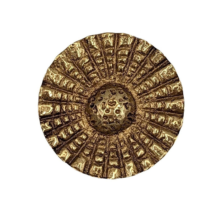 1 Inch Solid Brass Art Deco Style Round Cabinet and Furniture Knob COPPER MOUNTAIN HARDWARE
