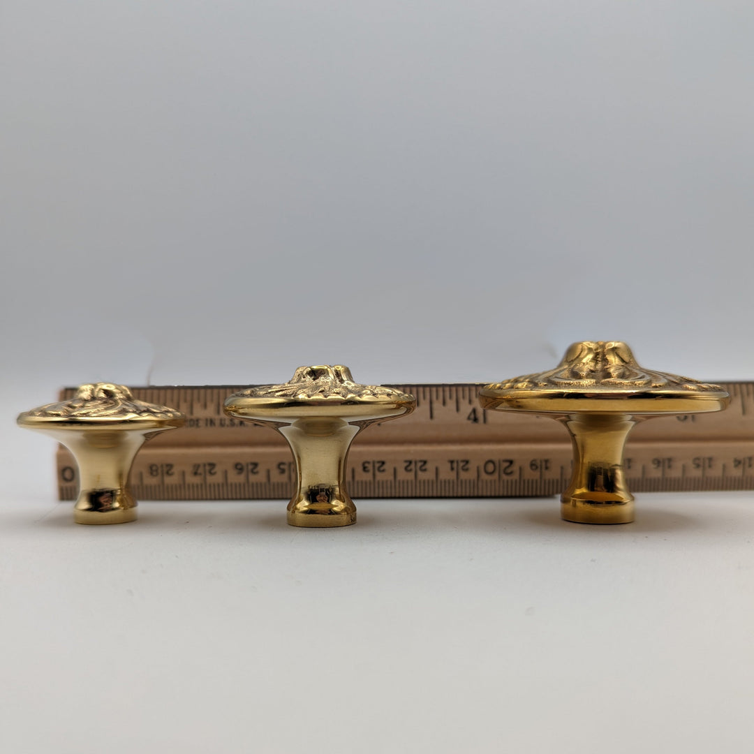 1 1/2 Inch Solid Brass Designer Rococo Cabinet Knob (Several Finishes Available) COPPER MOUNTAIN HARDWARE