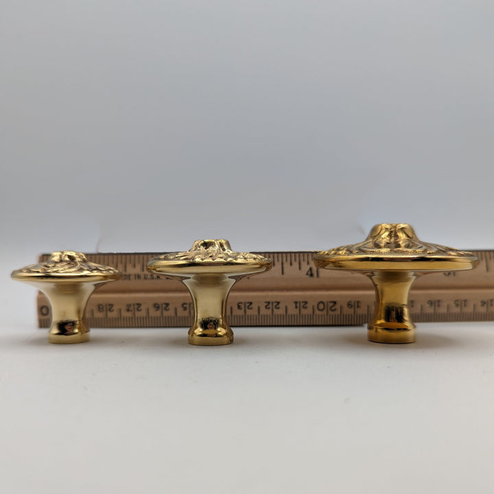 COPPER MOUNTAIN HARDWARE Solid Brass Victorian Rococo Cabinet and Furniture Knob