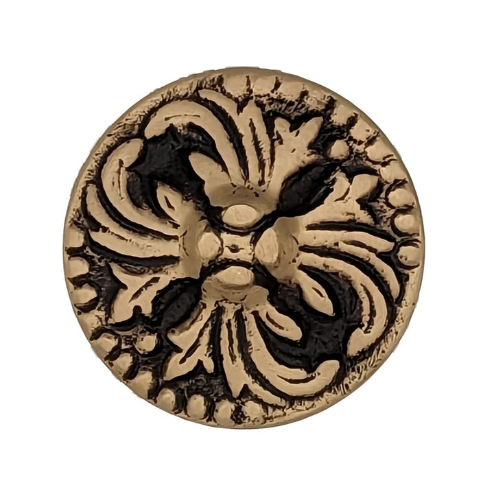 COPPER MOUNTAIN HARDWARE Unlacquered Brass Rococo Victorian Cabinet & Furniture Knob