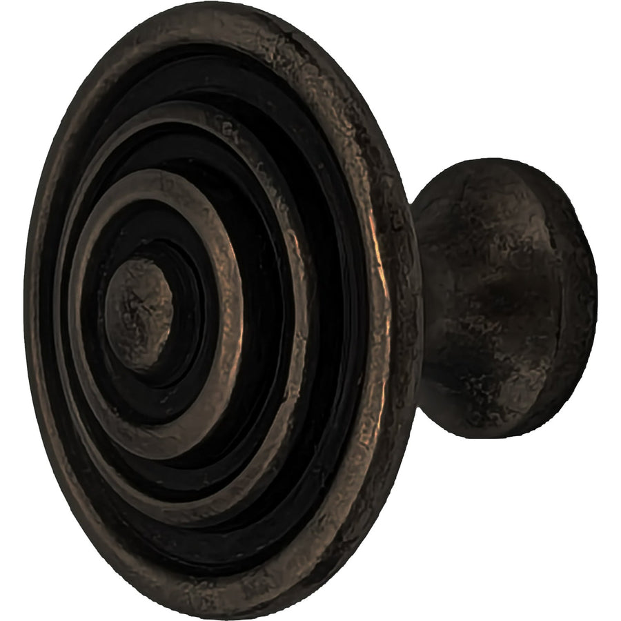 1 3/8 Inch Solid Brass Circle Knob (Oil Rubbed Bronze Finish) COPPER MOUNTAIN HARDWARE