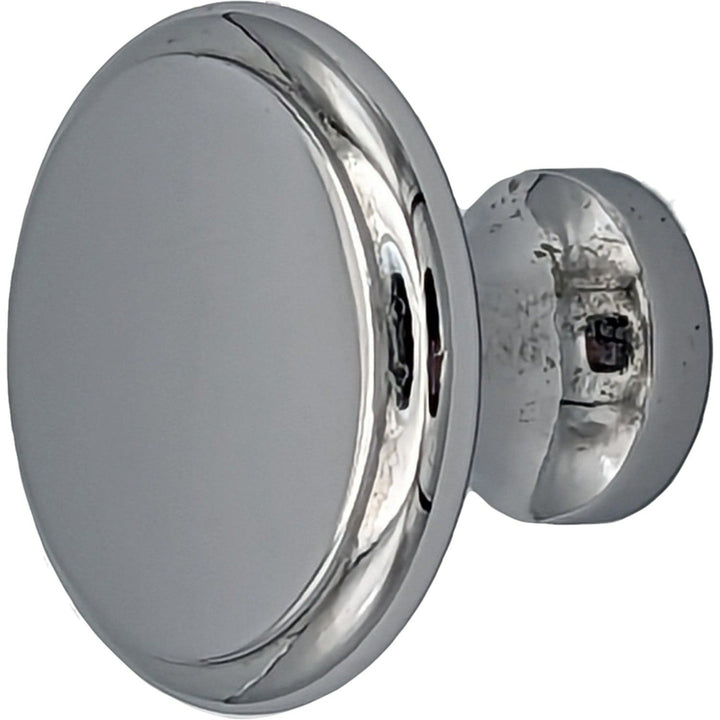 COPPER MOUNTAIN HARDWARE Traditional Brass Flat Top Round Cabinet & Furniture Knob