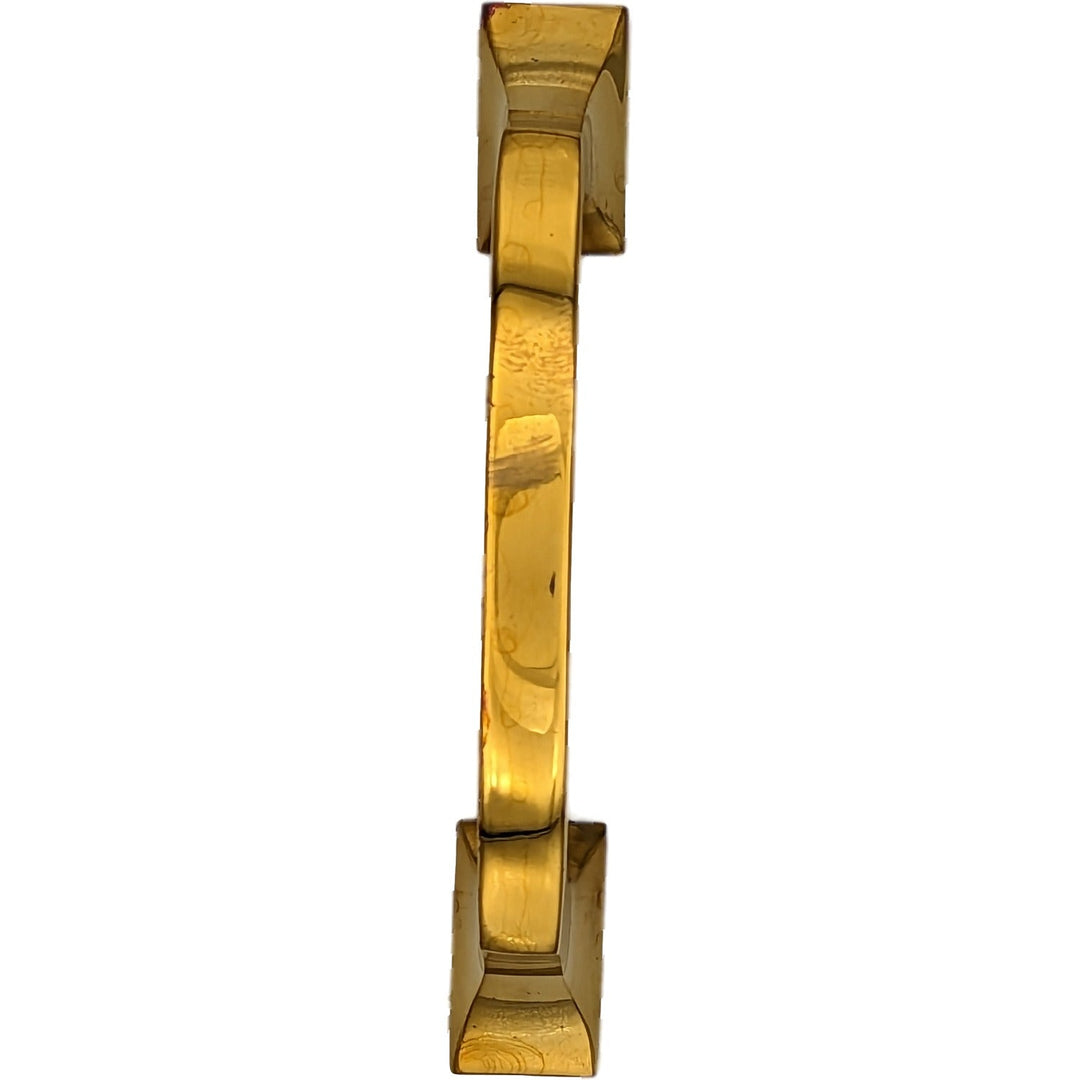 5 1/4 Inch Overall (3 3/4 Inch c-c) Traditional Solid Brass Pull COPPER MOUNTAIN HARDWARE