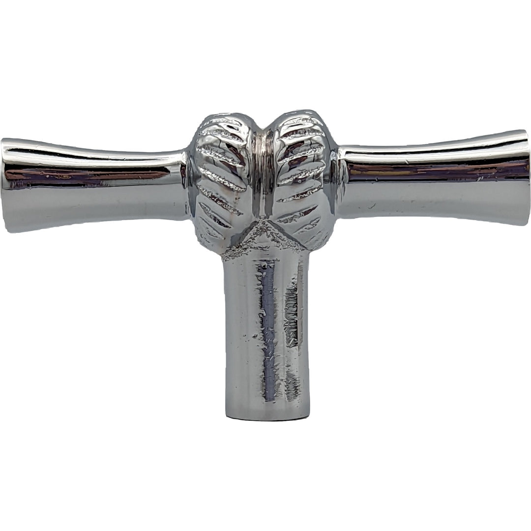 2 Inch Solid Brass T Shape Japanese Bamboo Style Cabinet and Furniture Knob (Several Finishes Available)