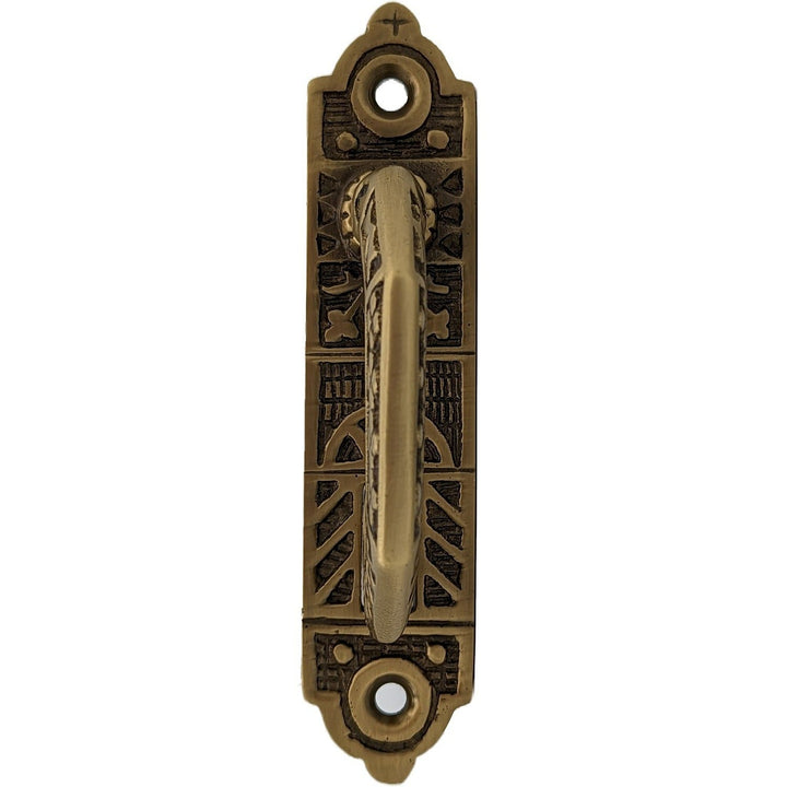 3 7/8 Solid Brass East Lake Pattern Cabinet Latch COPPER MOUNTAIN HARDWARE