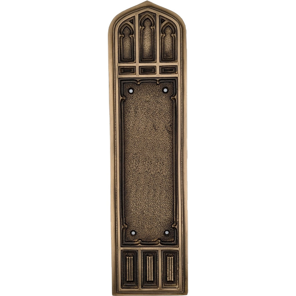 12 1/4 Inch Gothic Push Plate COPPER MOUNTAIN HARDWARE