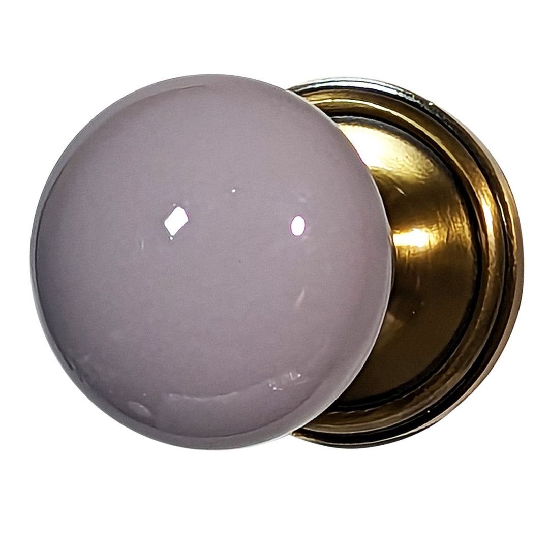 Traditional Rosette Door Set with Gray Porcelain Door Knobs (Several Finishes Available) COPPER MOUNTAIN HARDWARE