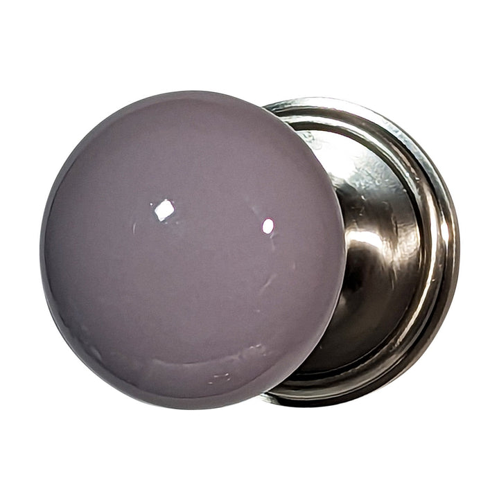 Traditional Rosette Door Set with Gray Porcelain Door Knobs (Several Finishes Available) COPPER MOUNTAIN HARDWARE