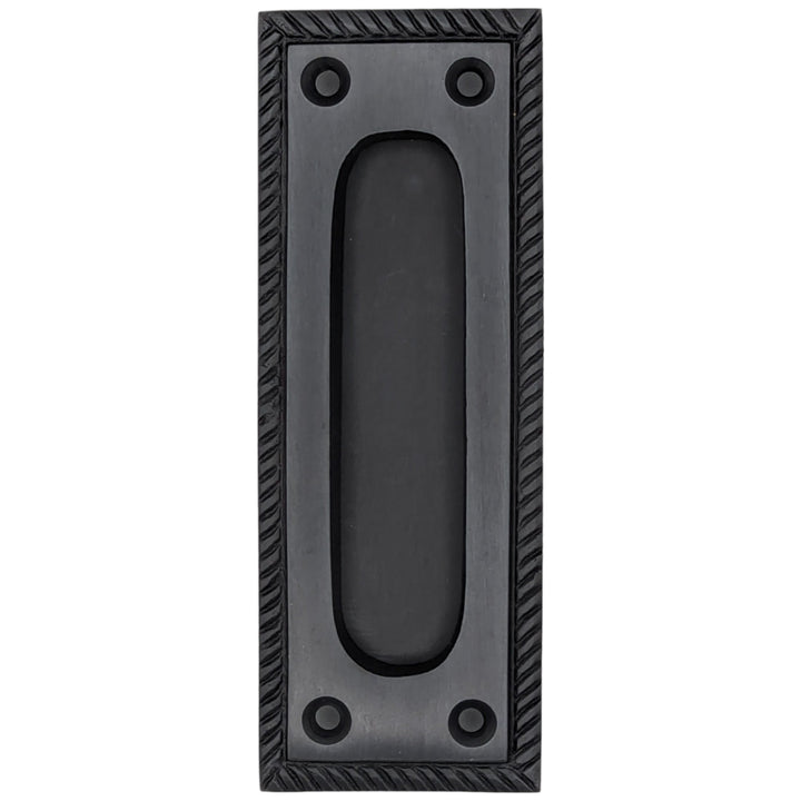 Georgian Rope Rectangular Pocket Door Pull (Several Finishes Available) COPPER MOUNTAIN HARDWARE