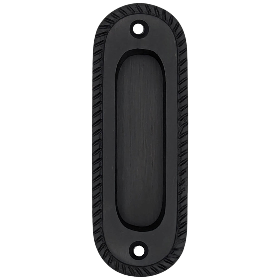 Georgian Rope Oval Pocket Door Pull (Several Finishes Available) COPPER MOUNTAIN HARDWARE