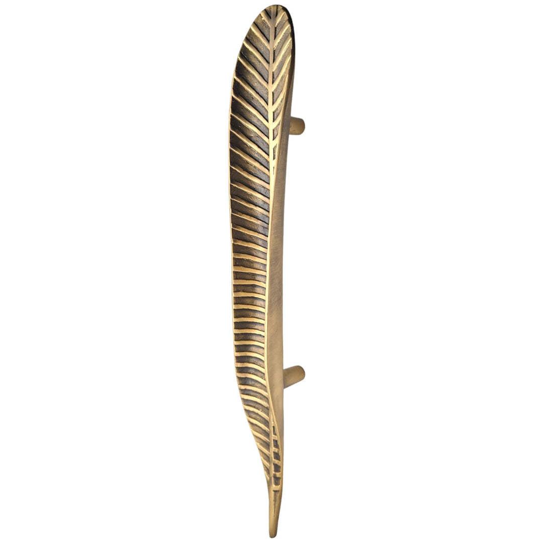 24 1/2 inch (12 inch c-c) Artistic Frond Oversize Pull (Several Finishes Available) COPPER MOUNTAIN HARDWARE