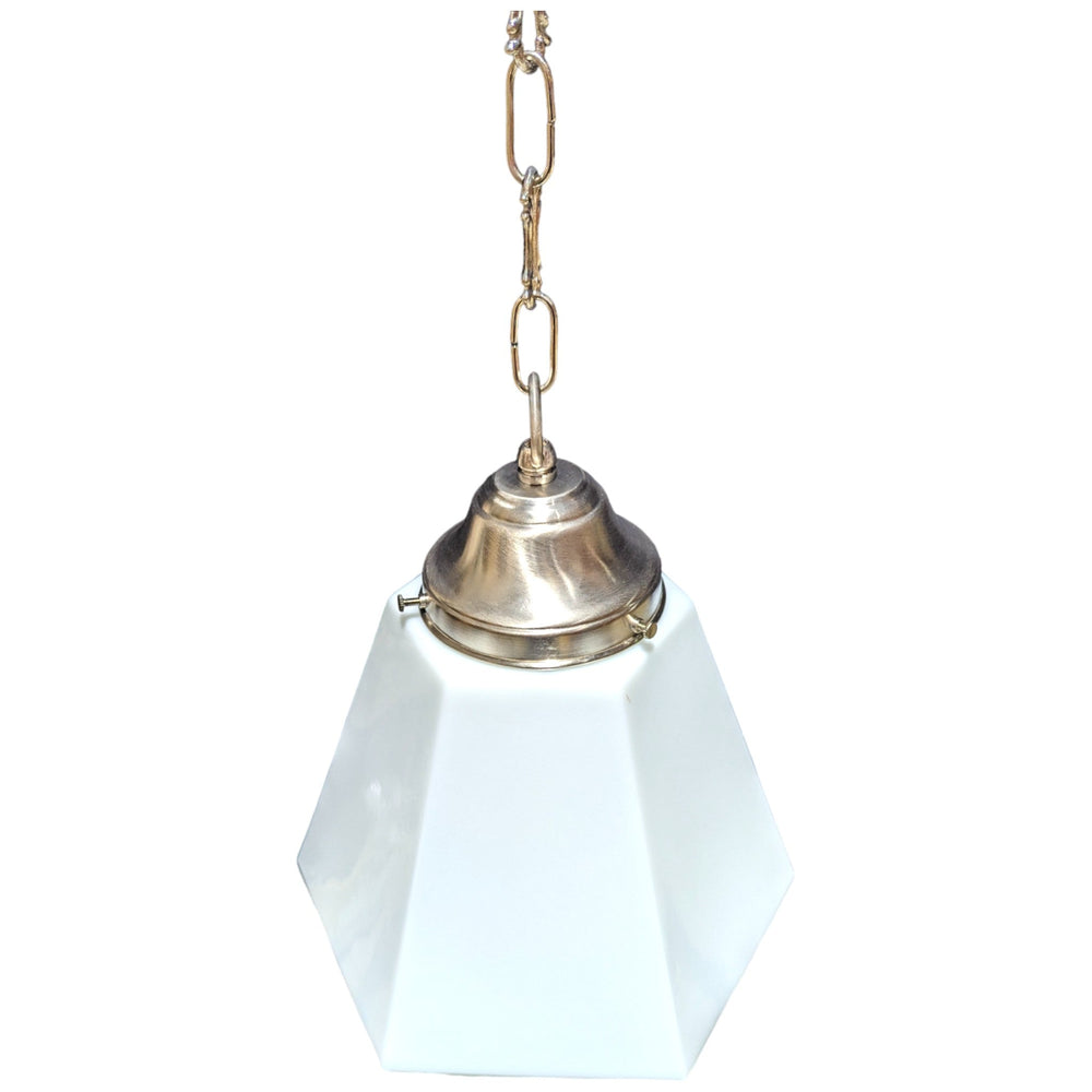 38 1/2 Inch Manhattan Skyscraper Prism Style Chain Light (Satin Nickel Finish) COPPER MOUNTAIN HARDWARE