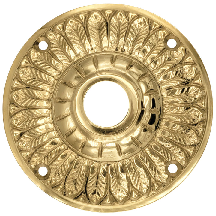 Feather Style Solid Brass Rosettes (Several Finishes Available) COPPER MOUNTAIN HARDWARE
