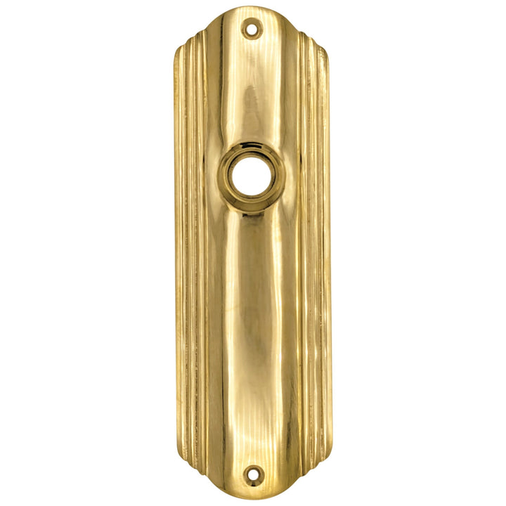Art Deco Long Solid Brass Door Backplate (Several Finishes Available) COPPER MOUNTAIN HARDWARE