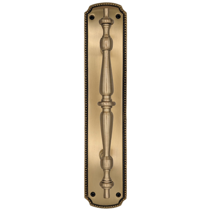 11 1/2 Inch Solid Brass Beaded Door Pull (Several Finishes Available) COPPER MOUNTAIN HARDWARE