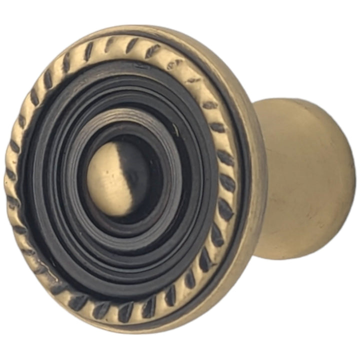 COPPER MOUNTAIN HARDWARE Solid Brass Art Deco Beaded Circle Cabinet & Furniture Knob
