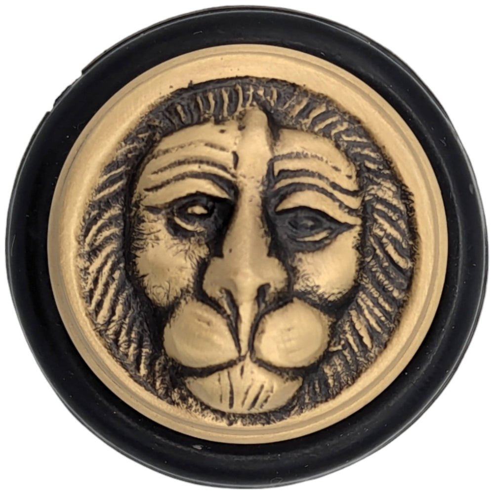 Lion Head Brass Floor Mount Door Stop (Several Finishes Available) COPPER MOUNTAIN HARDWARE