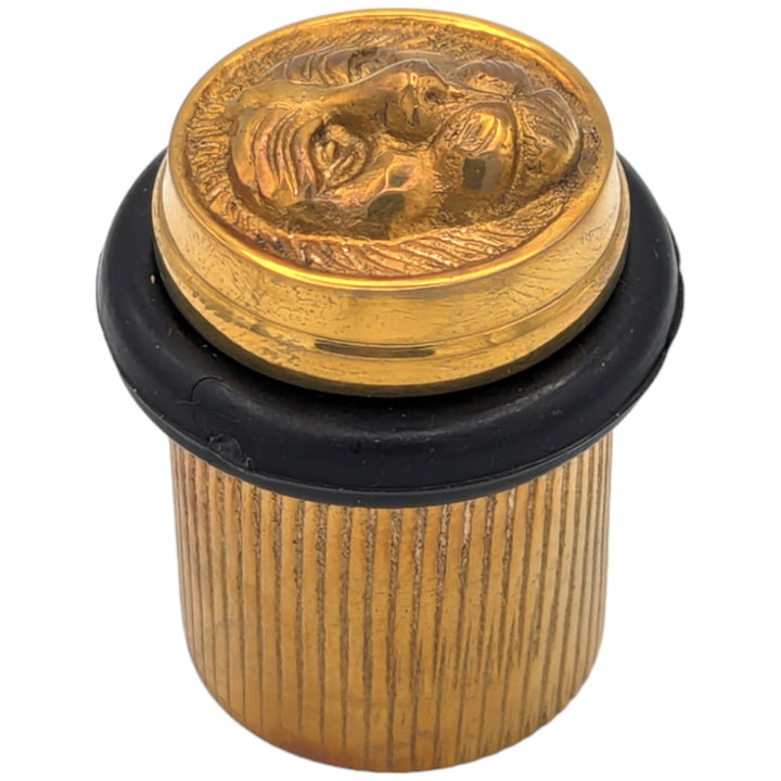 Lion Head Brass Floor Mount Door Stop (Several Finishes Available) COPPER MOUNTAIN HARDWARE