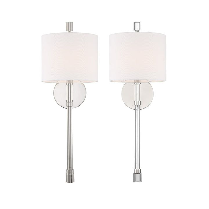 Crystorama Crystorama Rachel 1 Light Polished Nickel Sconce