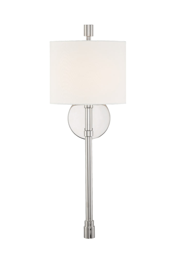 Crystorama Crystorama Rachel 1 Light Polished Nickel Sconce