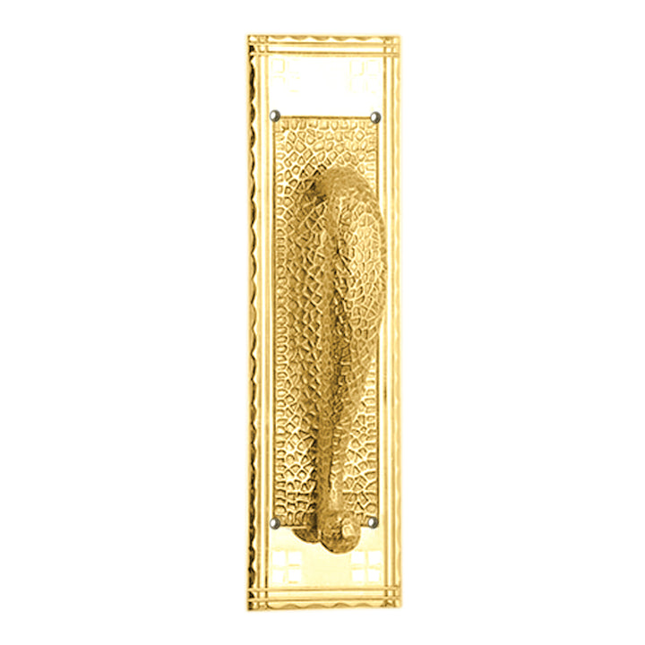 12 Inch Arts & Crafts Style Door Pull & Plate