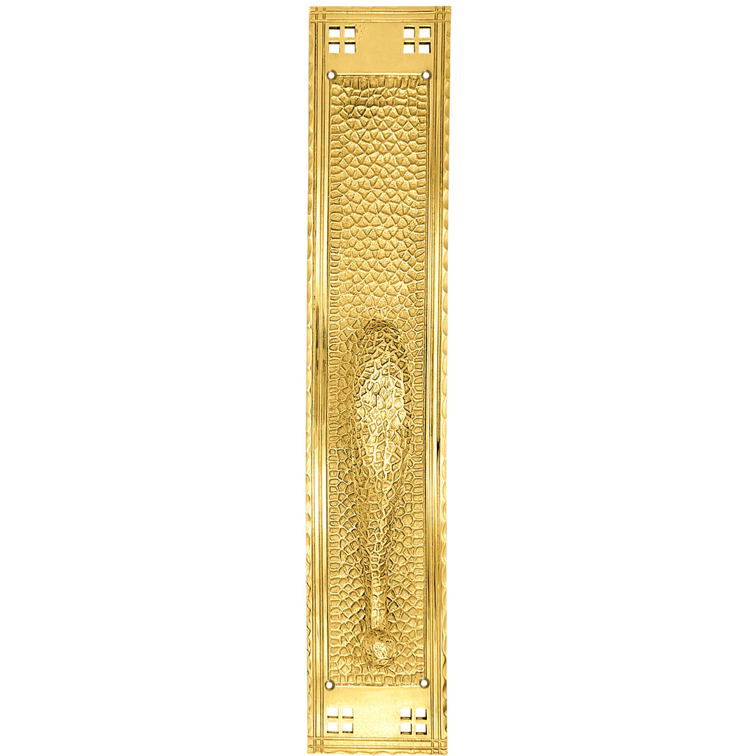 18 Inch Arts & Crafts Style Door Pull & Plate