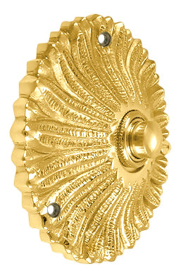 Solid Brass Antique Flower Doorbell Push