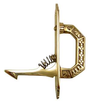 3 7/8 Solid Brass East Lake Pattern Cabinet Latch COPPER MOUNTAIN HARDWARE