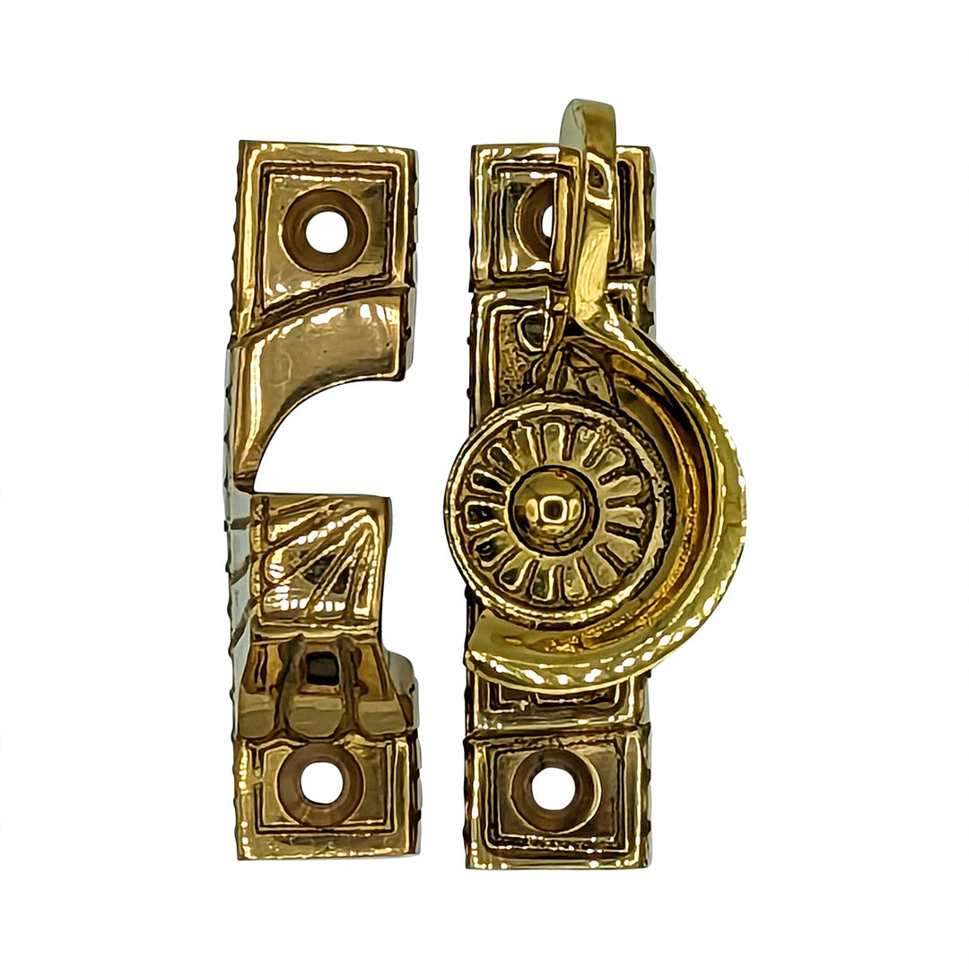 Solid Brass Art Deco Style Window Sash Lock COPPER MOUNTAIN HARDWARE