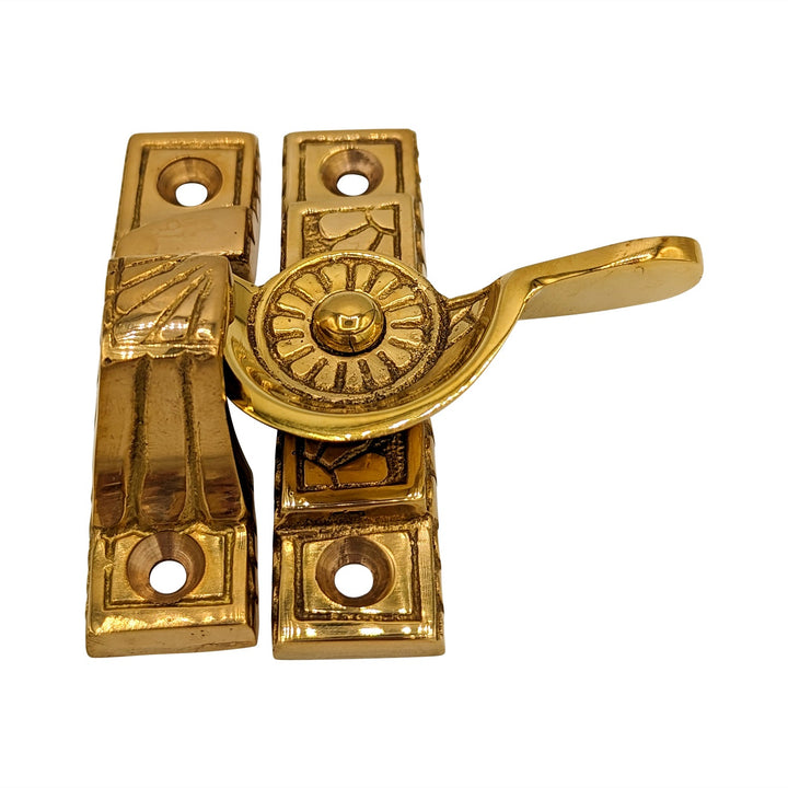 Solid Brass Art Deco Style Window Sash Lock COPPER MOUNTAIN HARDWARE