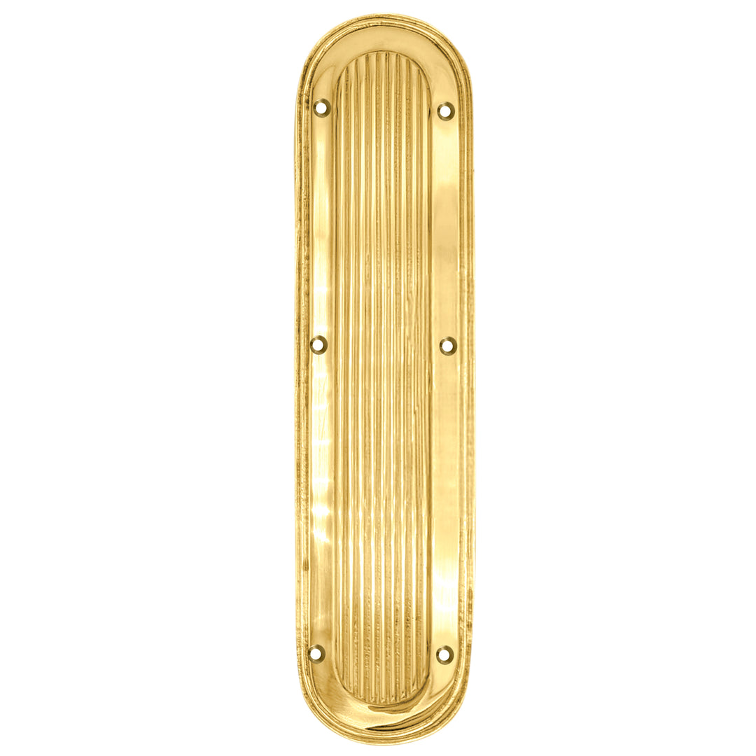 10 1/2 Inch Art Deco Style Door Pull and Push Plate (Several Finishes Available)