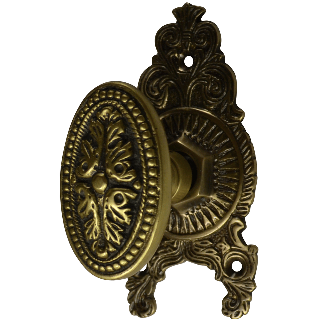 Ornate Victorian Rosette Door Set with Avalon Oval Door Knobs (Several Finishes Available) COPPER MOUNTAIN HARDWARE