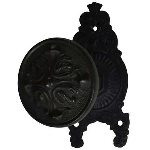 Ornate Victorian Rosette Door Set with Romanesque Door Knobs (Several Finishes Available) COPPER MOUNTAIN HARDWARE