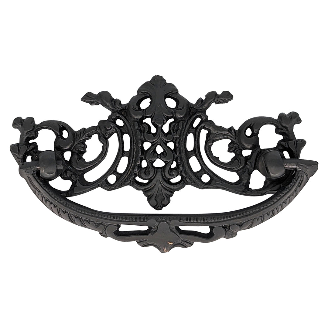 4 Inch Solid Brass Ornate Baroque / Rococo Bail Pull (Oil Rubbed Bronze Finish) COPPER MOUNTAIN HARDWARE