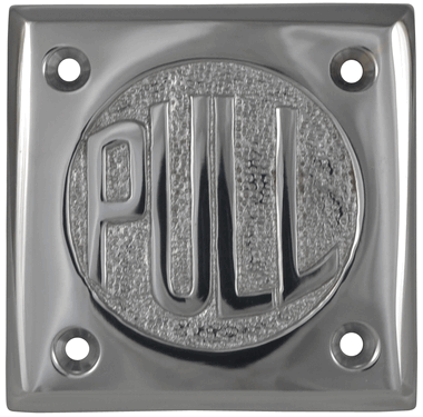 2 3/4 Inch Brass Classic American "PULL" Plate COPPER MOUNTAIN HARDWARE