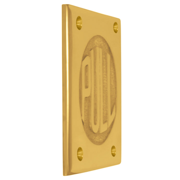 2 3/4 Inch Brass Classic American "PULL" Plate