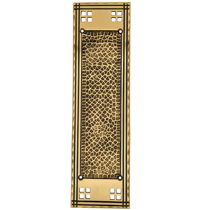 12 Inch Craftsman Style Push Plate COPPER MOUNTAIN HARDWARE