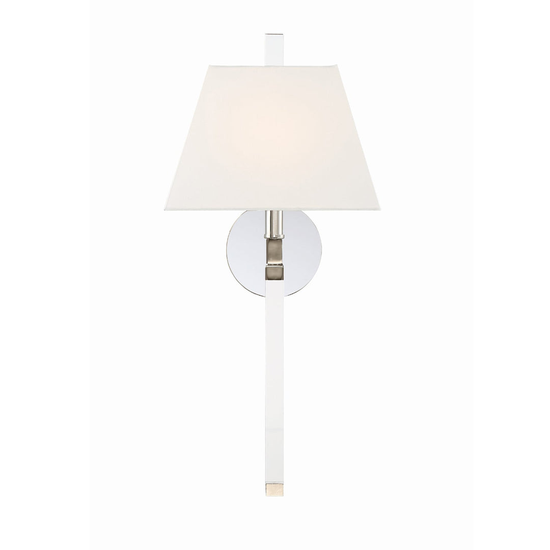 Crystorama Crystorama Renee 1 Light Polished Nickel Sconce