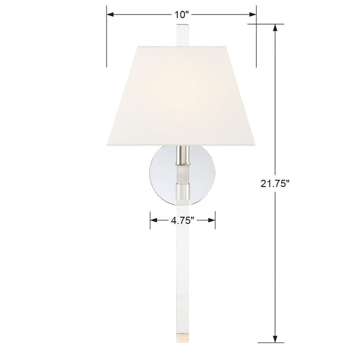 Crystorama Crystorama Renee 1 Light Polished Nickel Sconce