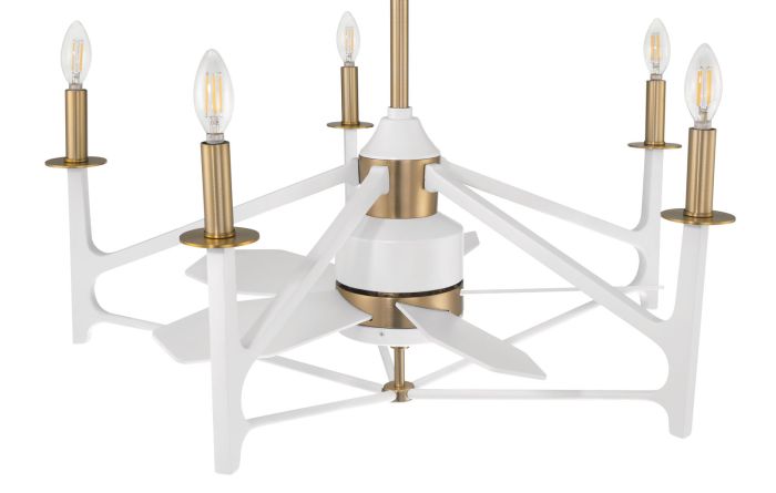 ##Antique Hardware## 24" The Reserve 32 in White/Satin Brass w/ White Blades