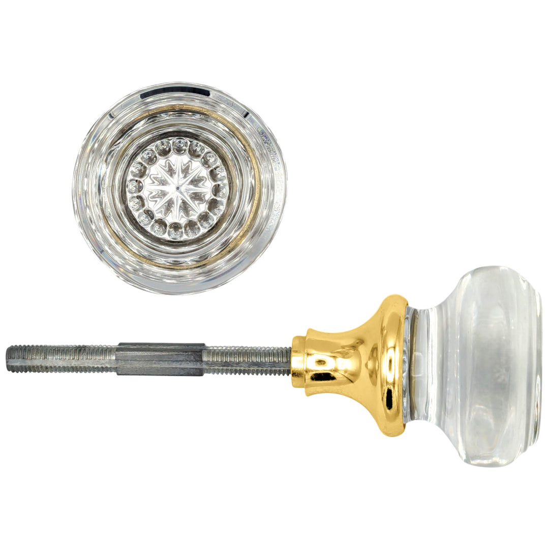 Round Crystal Spare Door Knob Set (Several Finishes Available)