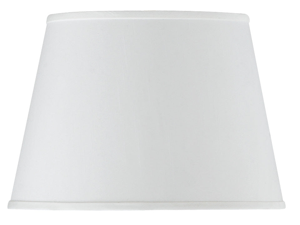 HARDBACK WHITE FAUX SILK SHADE Cal Lighting