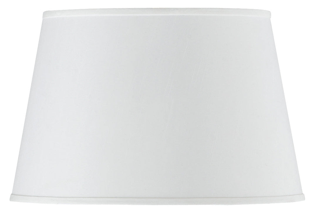 HARDBACK WHITE FAUX SILK SHADE Cal Lighting