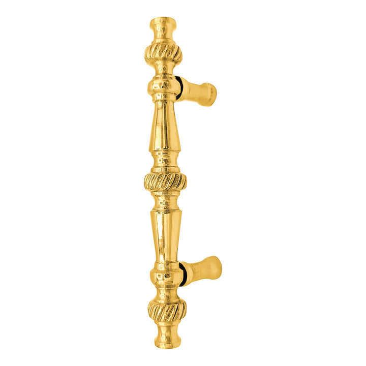 5 Inch Overall (3 Inch c-c) Solid Brass Georgian Roped Style Pull (Several Finishes Available)