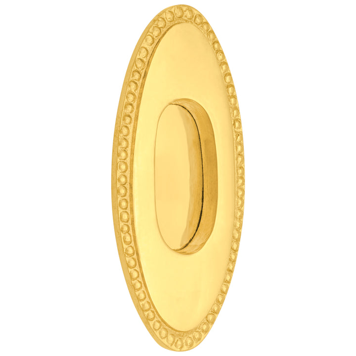 5 7/8 Inch Solid Brass Oval Beaded Pull