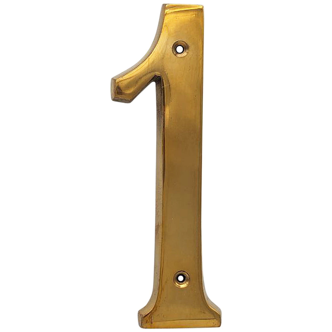 6 Inch Tall House Number 1 COPPER MOUNTAIN HARDWARE