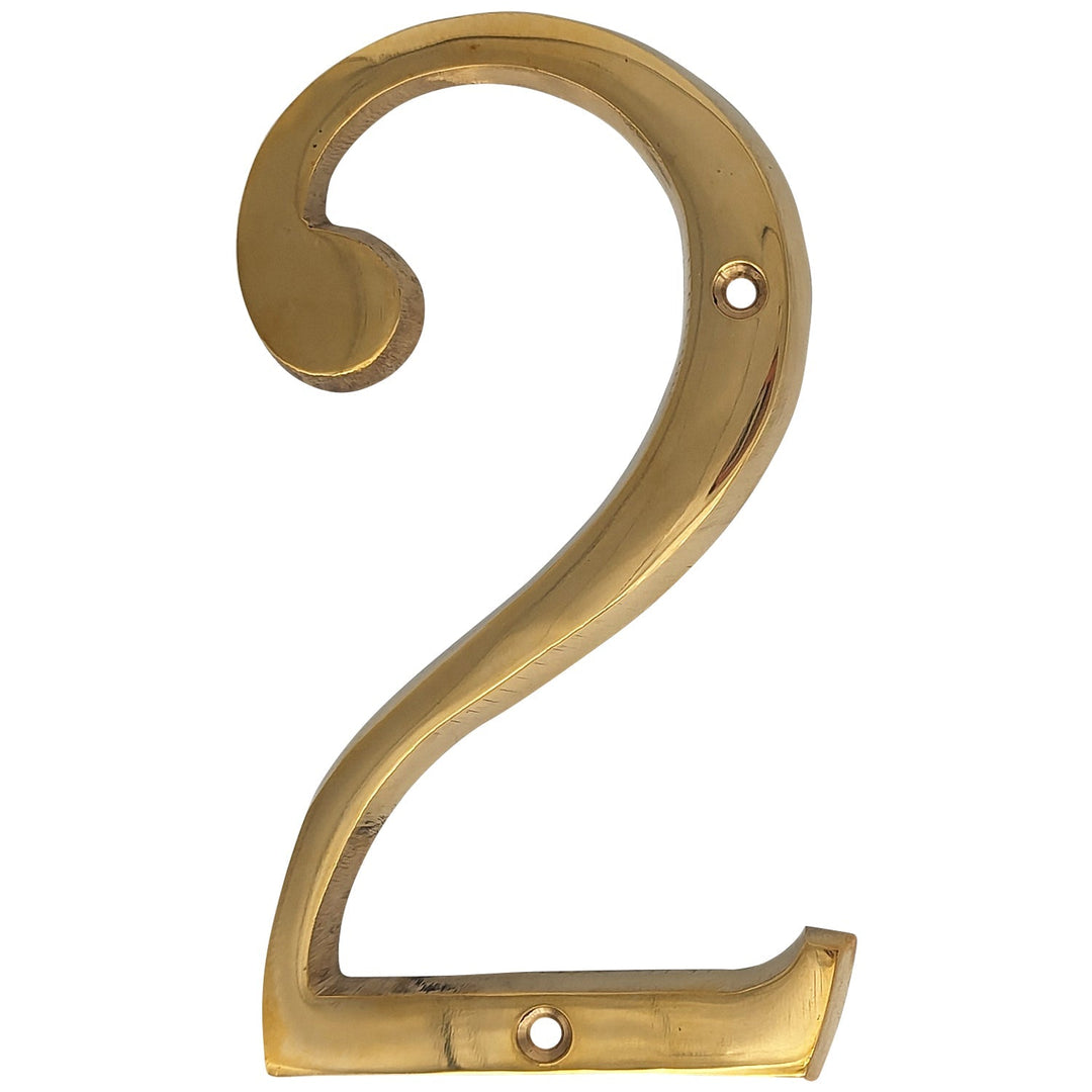 6 Inch Tall House Number 2 COPPER MOUNTAIN HARDWARE