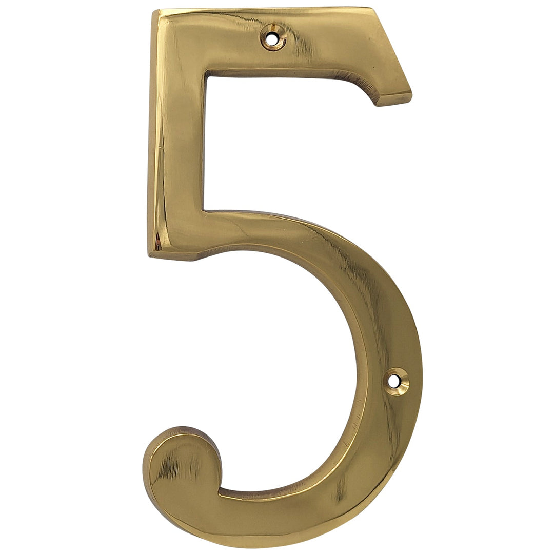 6 Inch Tall House Number 5 COPPER MOUNTAIN HARDWARE