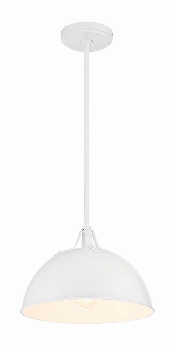 Soto 1 Light White Mini Pendant Crystorama